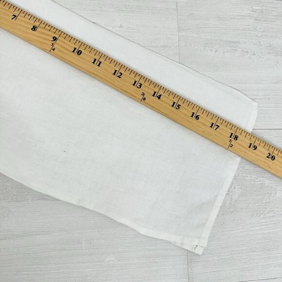 Soft Surroundings 100% Linen Tunic Top Blouse L White Preppy Lagenlook Beach - Picture 9 of 11